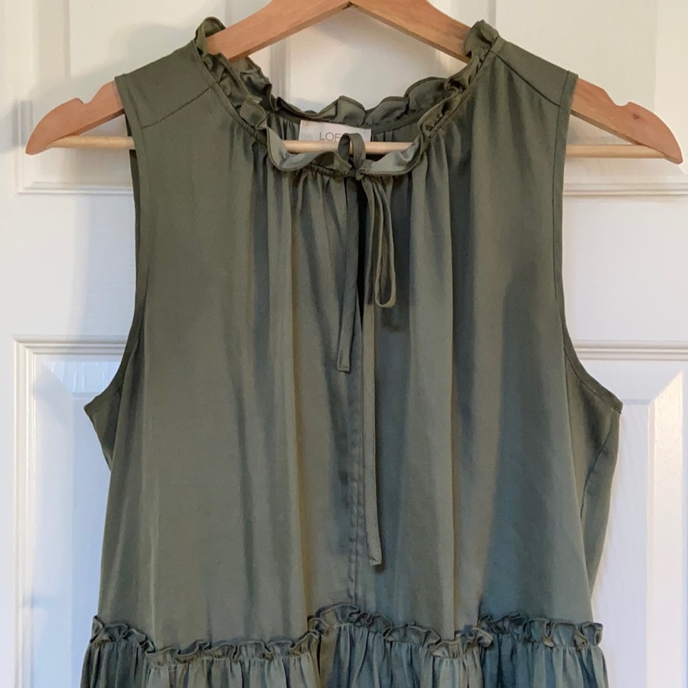 Moss Green Loft Peplum Top
